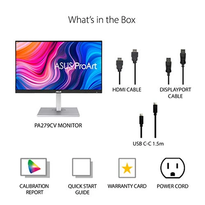 ASUS ProArt Display PA279CV 27” 4K HDR UHD (3840 x 2160) Monitor, IPS, 100% sRGB/Rec. 709, ΔE < 2, USB-C DisplayPort HDMI USB hub, Calman Verified, Compatible with Laptop & Mac Monitor by ASUS - Image 7