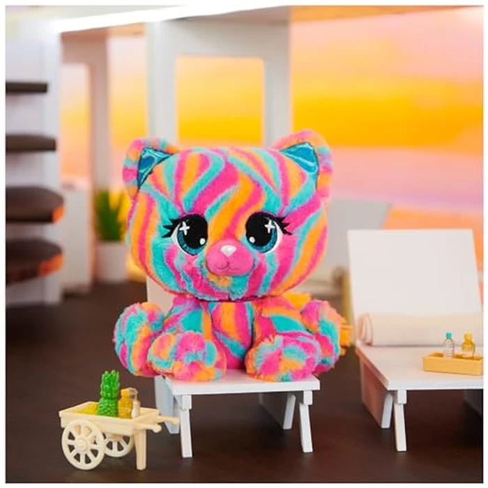 GUND P.Lushes Designer Fashion Pets Emelia Vento Premium Cat Stuffed Animal, Pink and Blue, 6” by GUND - Image 5