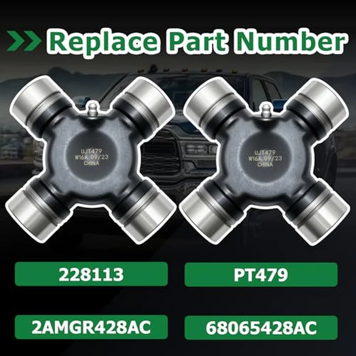 2Pcs Outer Axle U Joint Compatible with 2010-2023 Ram 2500 3500 for 2008-2014 Ram 4500 5500 4 Wheel Drive Replace for 228113 PT479 2AMGR428AC 68065428AC by repustor - Image 4