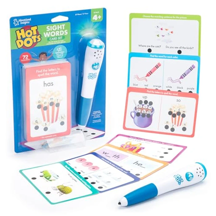 Educational Insights Hot Dots(R) Sight Words Card Set - Learn to Read Activities for Kids, Includes 26 Double-Sided Cards, Reading Games, Reading Tools, Gift for Ages 4+ by Educational Insights - Used - Very Good condition - US$10.78