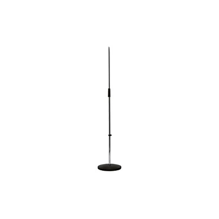 K&M Stands 26010 Soft Touch Microphone Stand - Adjustable Height - Regular Round Base - Vibration Free Insert - Chrome by K&M - Used - Very Good condition