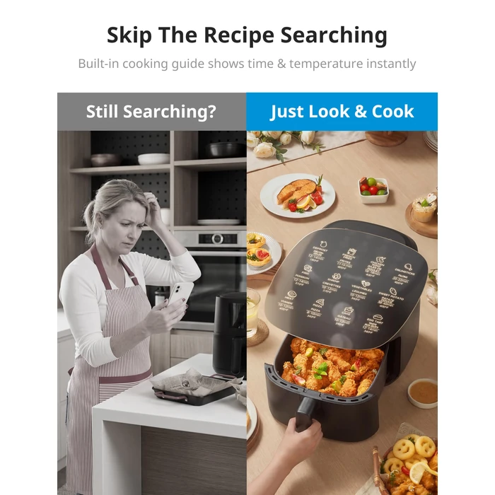 COMFEE' Compact 2.1 Quart Air Fryer with 12 Menu Options, Adjustable Timer & Temperature Control 180-400 degrees F, Dishwasher-Safe Nonstick Fry Basket with Stainless Steel Finish by COMFEE' - Image 7