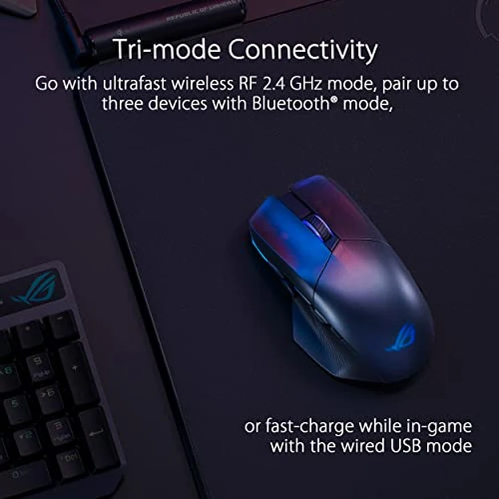 ASUS ROG Chakram X Origin Wireless Gaming Mouse - MMO/MOBA Design, Detachable Joystick, 11 Programmable Buttons Right-Handed, 123g, Tri-Mode Connectivity, 36K DPI, up to 150Hr Battery, PC/Mac Support by ASUS - Image 5
