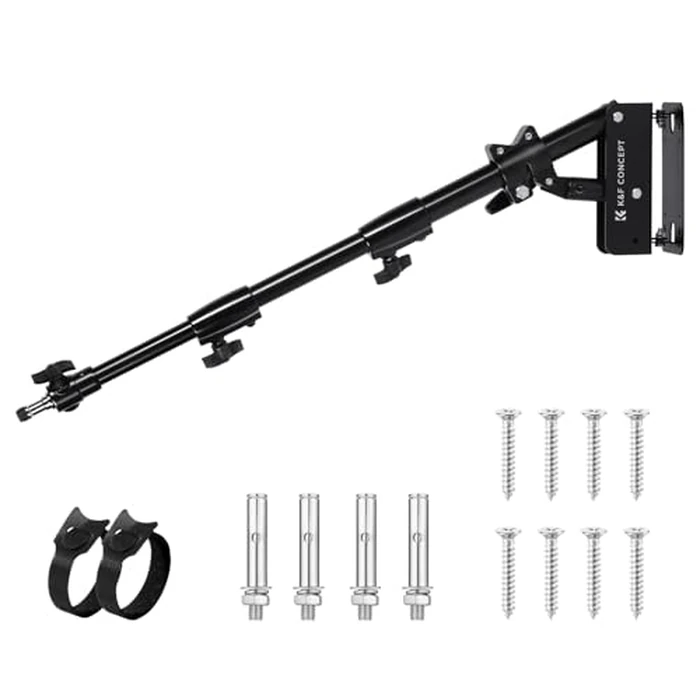 K&F CONCEPT Wall Mount Triangle Boom Arm 39.37inch/100cm, Ring Light Mount 180 degreesFlexible Rotation for Photography, Studio Video Light, Monolight, Softbox, Reflector, Photography by K&F CONCEPT - Image 1