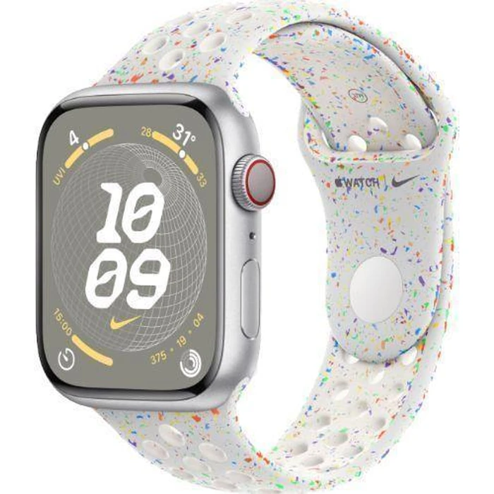 Apple Watch Series 9 (Cellular + GPS) - 64GB - 41mm - Silver Aluminum Case with Storm Blue Rubber Sport Band - One Size by Apple - Image 2