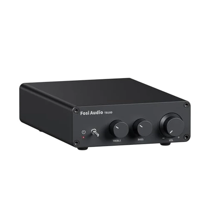 Fosi Audio TB10D 2 Channel Stereo Amplifier, Class D Mini Power Integrated Amplifiers 600W for Passive Speakers/Bass Shaker, Home Audio Component Desktop Amp Receiver TPA3255 with Bass Treble Control by Fosi Audio - Image 1