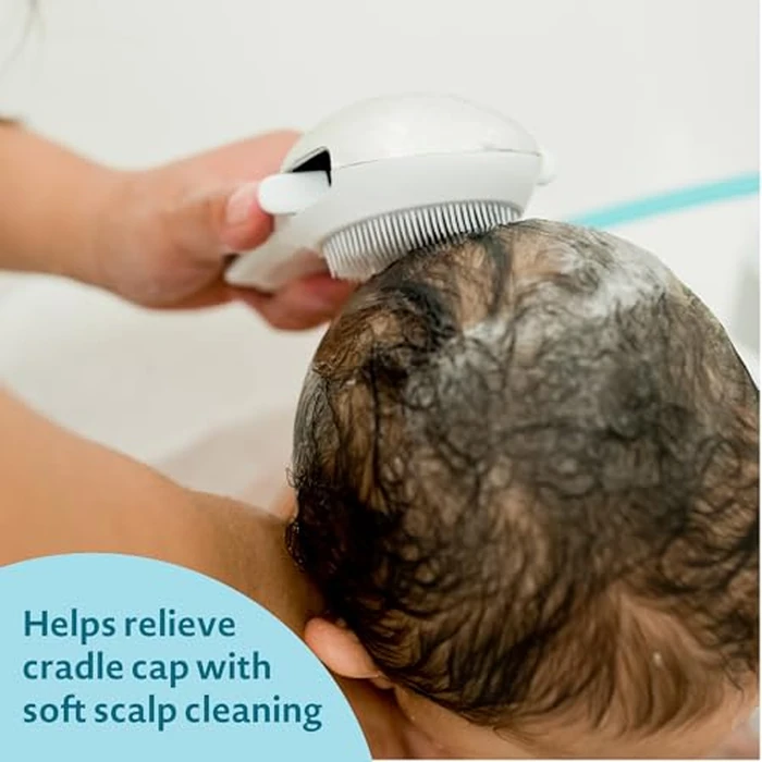 The First Years Rain Shower Baby Spa Bathtub Set - Includes Infant Sling, Soothing Spray Shower Head, Fresh Water Tank and Built-in Soft Brush - 3-in-1 Newborn to Toddler Design -Baby Bath Essentials by The First Years - Image 8