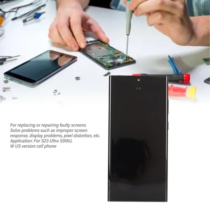 Phone Screen Replacement, Digitizer Screen Touch Assembly Fix Kit with Frame Fingerprint Function and Repair Tool, for S918U S918U1, S918W, S918A W US Version by Yunir - Image 2