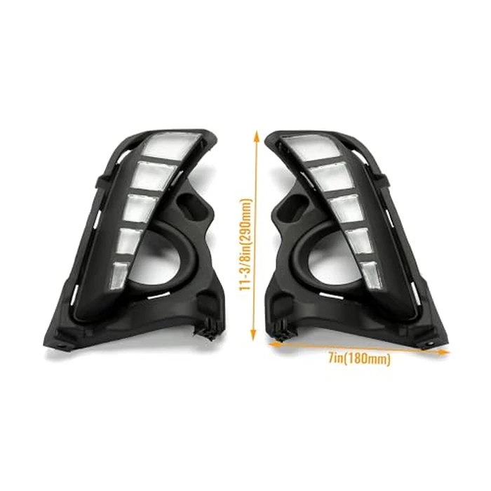 HECASA LED Daytime Running Light Fog Lamp Compatible with 2017-2019 Toyota Highlander DRL Turn Signal Replacement W/O Bundles 2Pcs by HECASA - Image 2