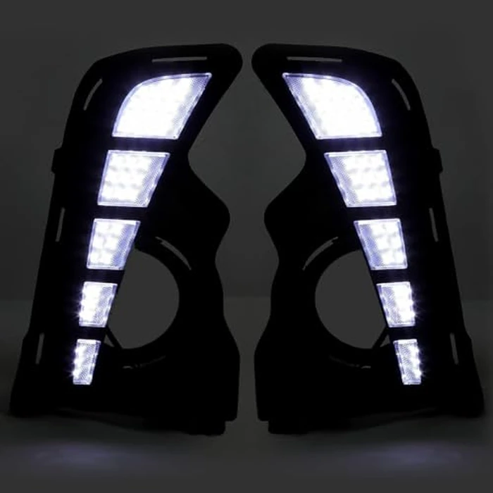 HECASA LED Daytime Running Light Fog Lamp Compatible with 2017-2019 Toyota Highlander DRL Turn Signal Replacement W/O Bundles 2Pcs by HECASA - Image 6