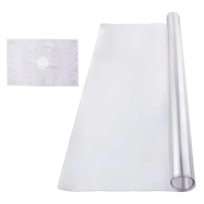 VEVOR Plastic Table Cover, 36 x 54 Inch 1.5 mm Thick Clear Table Protector, Rectangle PVC Desk Mat, Waterproof & Easy Cleaning Desk Pad Tablecloth, for Office Dresser Dining Room Table Night Stand by VEVOR - Image 9