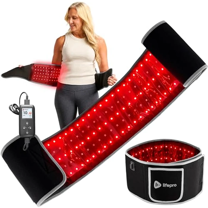 Lifepro Red Light Therapy Belt - Infrared Red Light Therapy for Body, Back and Shoulder with Triple Chip LEDs, Allevared Belt with 660nm & 850nm Wavelengths - for Daily Comfort & Wellness Support by LifePro - Image 1