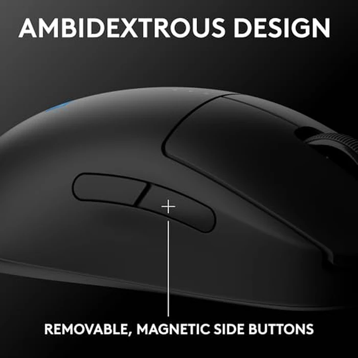 Logitech G PRO 2 Lightspeed Wireless Gaming Mouse, Right- or Left-Handed Mouse with up to 4 Customizable and Switchable Magnetic Side Buttons, 44K DPI Sensor, USB-C Charging, for PC/Mac - Black by Logitech G - Image 2