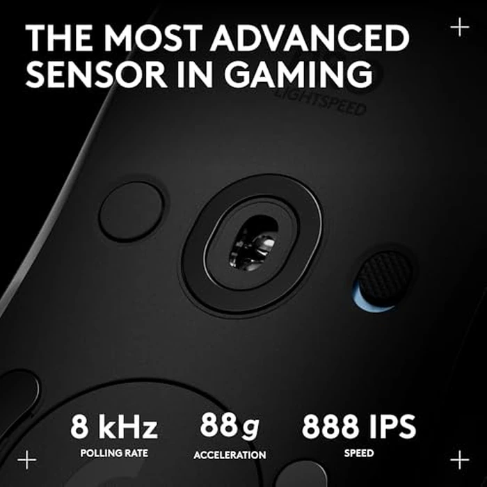 Logitech G PRO 2 Lightspeed Wireless Gaming Mouse, Right- or Left-Handed Mouse with up to 4 Customizable and Switchable Magnetic Side Buttons, 44K DPI Sensor, USB-C Charging, for PC/Mac - Black by Logitech G - Image 4