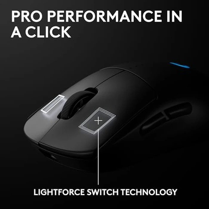 Logitech G PRO 2 Lightspeed Wireless Gaming Mouse, Right- or Left-Handed Mouse with up to 4 Customizable and Switchable Magnetic Side Buttons, 44K DPI Sensor, USB-C Charging, for PC/Mac - Black by Logitech G - Image 7