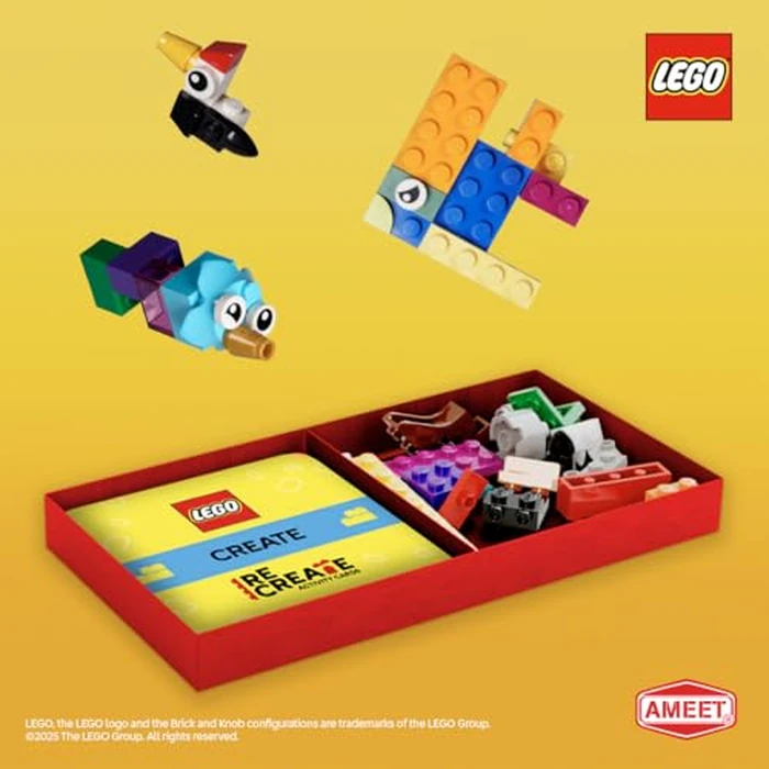LEGO Recreate Activity Cards - Animals | Creative Building Game with 30+ Activity Cards & 25 LEGO Elements | Ages 6+ by AMEET - Image 2