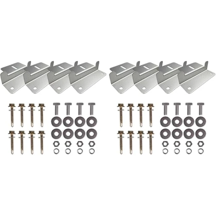 Renogy 2 Sets Solar Panel Mounting Z Brackets Lightweight Aluminum Corrosion-Free Construction for RVs, Trailers, Boats, Yachts, Wall and Other Off Gird Roof Installation, 2 Count by Renogy - Image 1