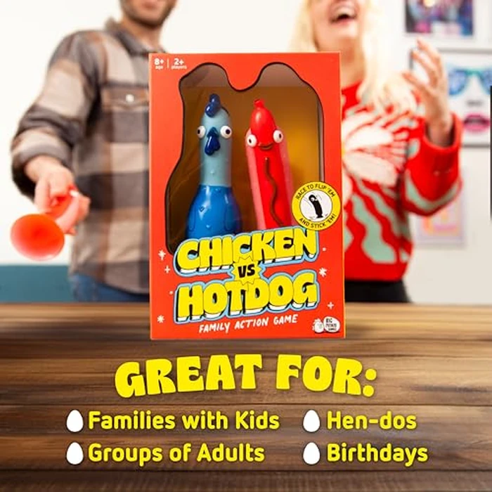 Big Potato Chicken vs Hotdog: Hilarious Party Game | Flippin' Fun for the Kids, Teens and Adults | Like Bottle Flipping But Better | Bonus Content Included by Big Potato - Image 6