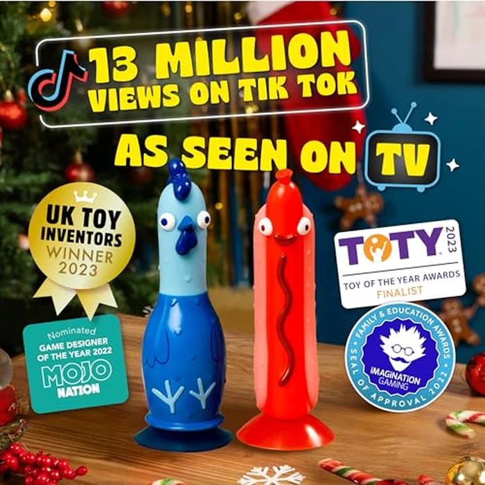 Big Potato Chicken vs Hotdog: Hilarious Party Game | Flippin' Fun for the Kids, Teens and Adults | Like Bottle Flipping But Better | Bonus Content Included by Big Potato - Image 7