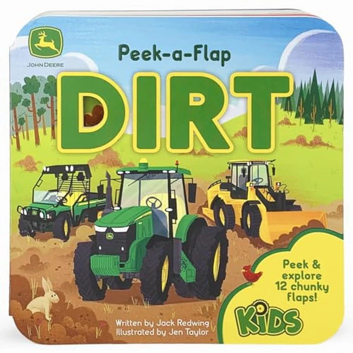 John Deere Kids Peek-a-Flap Dirt - Lift-a-Flap Board Book for Little Farmers and Tractor Lovers (John Deere Peek-a-Flap Board Book) by Cottage Door Press - Image 1