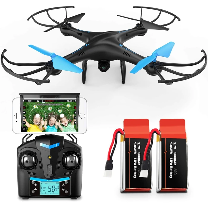 Force1 U45W FPV Drone with Camera - Black by Force1 - Image 1