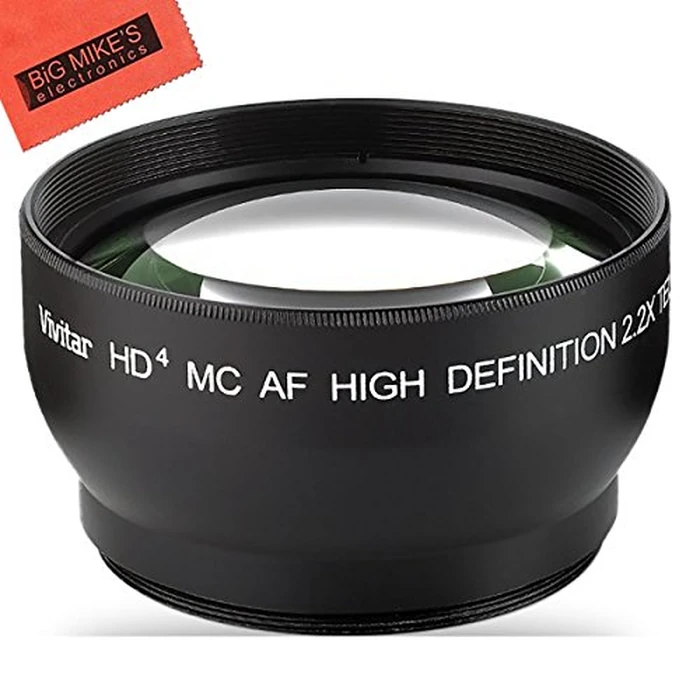 58mm 2.2X Telephoto Lens for Canon Rebel T3, T3i, T5, T5i, T6, T6i, T7i, EOS 80D, EOS 77D Cameras with Canon EF-S 18-55mm f/3.5-5.6 IS II, IS STM Lens by Big Mike's - Used - Very Good condition - CA$14.19