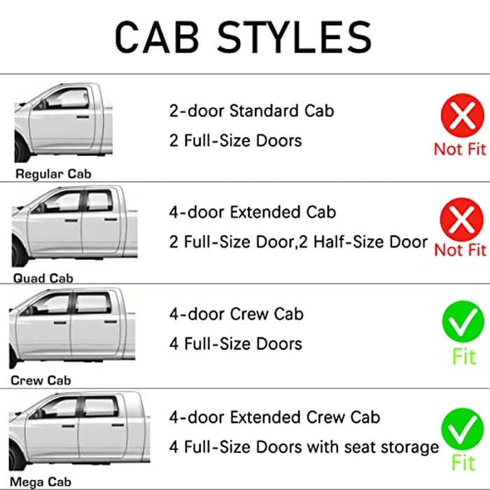 WV94109 Extra Durable Outside-Mount Car Window Visors Rain Guards, Fit 2009-2018 Dodge Ram 1500 Crew Cab, 2010-2025 Ram 2500 & 3500 Crew Cab/Mega Cab, 2019-2024 Ram 1500 Classic Crew Cab, Smoke, 4-Pcs by Lightronic - Image 2