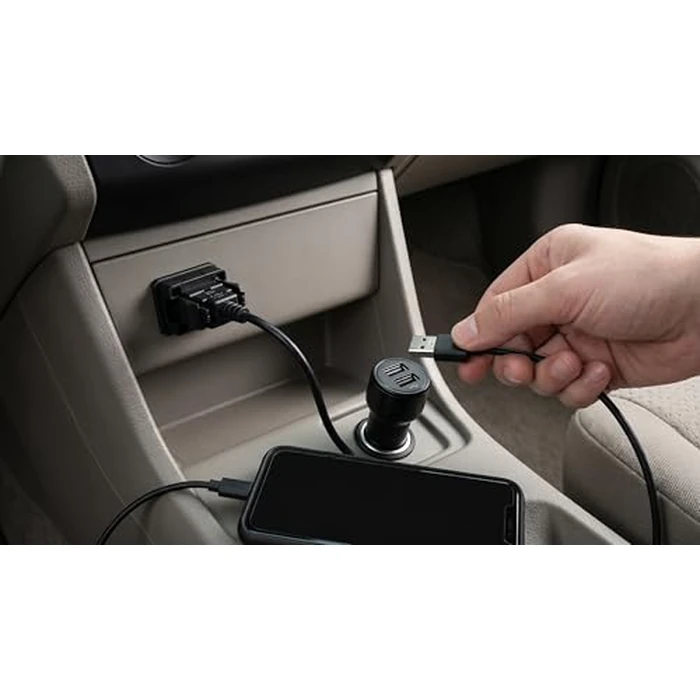 MUCKLILY Car USB Port Extension Cable Adapter Male to Female Flush Mount USB Socket Compatible with Toyota Vios Corolla Levin 10.23X1.29X0.86In by MUCKLILY - Image 2