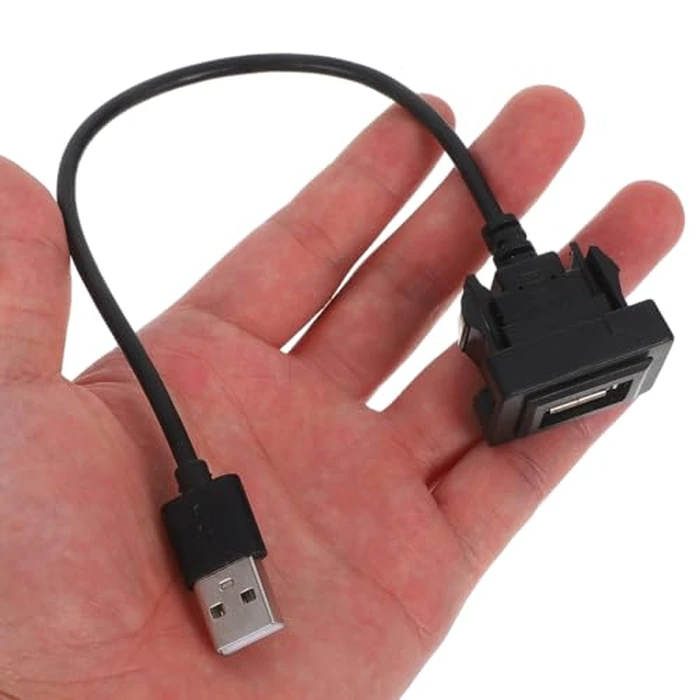 MUCKLILY Car USB Port Extension Cable Adapter Male to Female Flush Mount USB Socket Compatible with Toyota Vios Corolla Levin 10.23X1.29X0.86In by MUCKLILY - Image 6