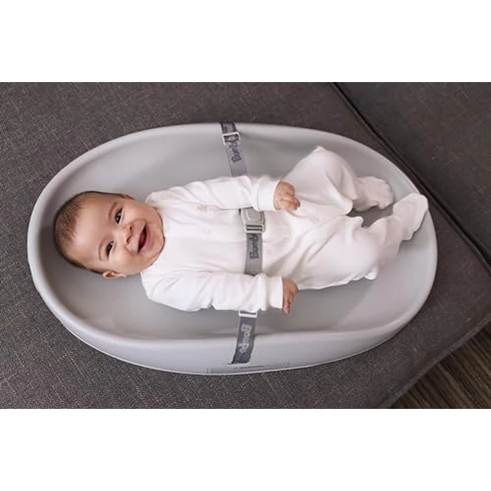 Bumbo Changing Pad, Easy to Clean, Lightweight, Waterproof Foam, Soft and Comfortable, includes Safety Strap, Cool Grey by Bumbo - Image 3