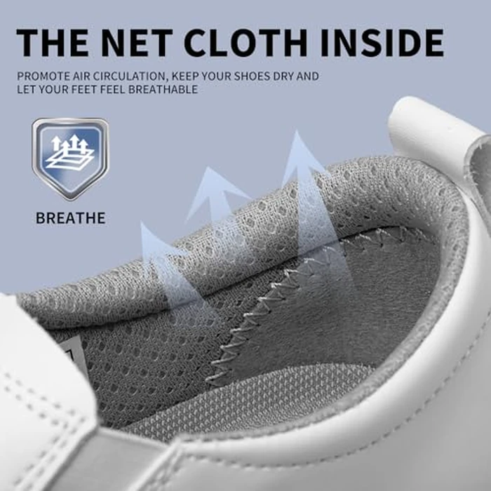 V-Janiffy Non Slip Shoes for Women Food Service -Slip On, Lightweight,Comfortable,Nurse Shoe and Crew Work. White by V-Janiffy - Image 4