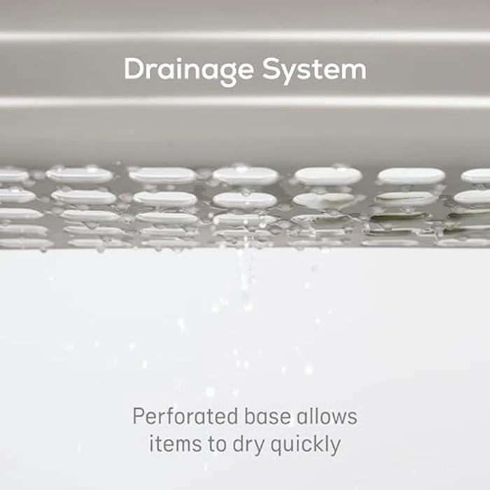 Angelcare Bath Shelf Organizer - Collapsible Bath Toy Storage - Bathroom Caddy Organizer for Essentials, Fits Tubs Up to 28" Wide, White by Angelcare - Image 4