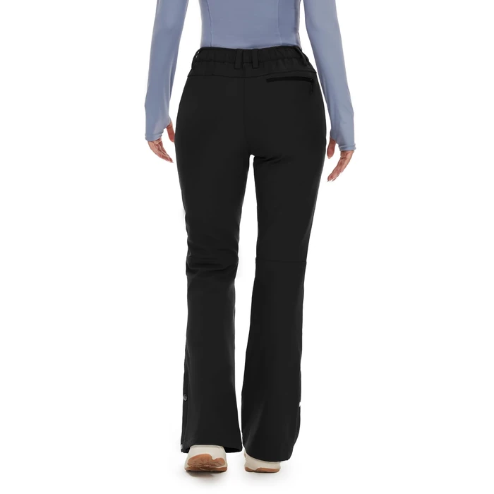 Cycorld Women's Snow Ski Pants Fleece Lined Waterproof Softshell Insulated Flare for Snowboarding Hiking Winter Outdoor(Black, 4) by Cycorld - Image 8