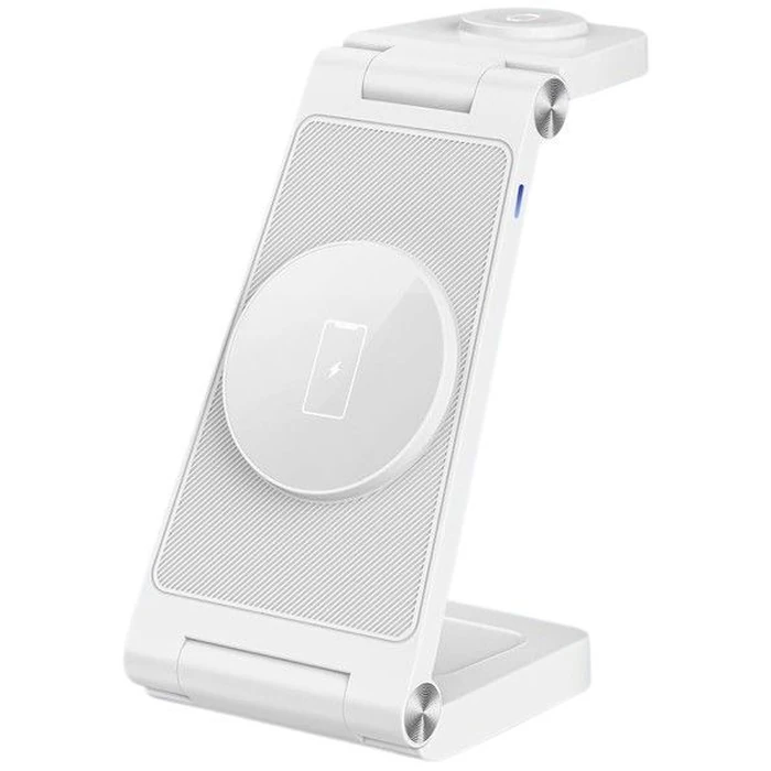 Gejiucai 3 in 1 Foldable Wireless Charging Station Travel Charger - White by Gejiucai - Image 1