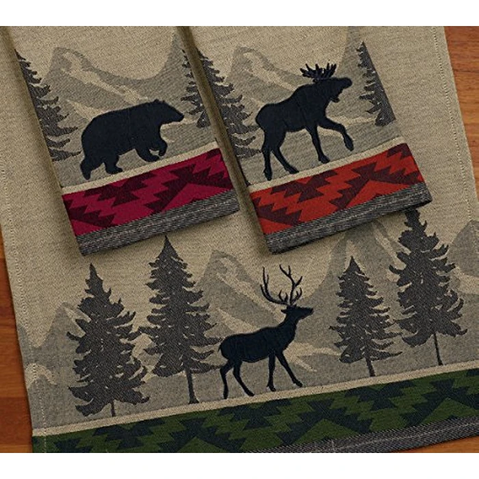 DII Woodlands Collection Dishtowel Set, 18x28, in The Woods, 3 Piece by DII - Image 2