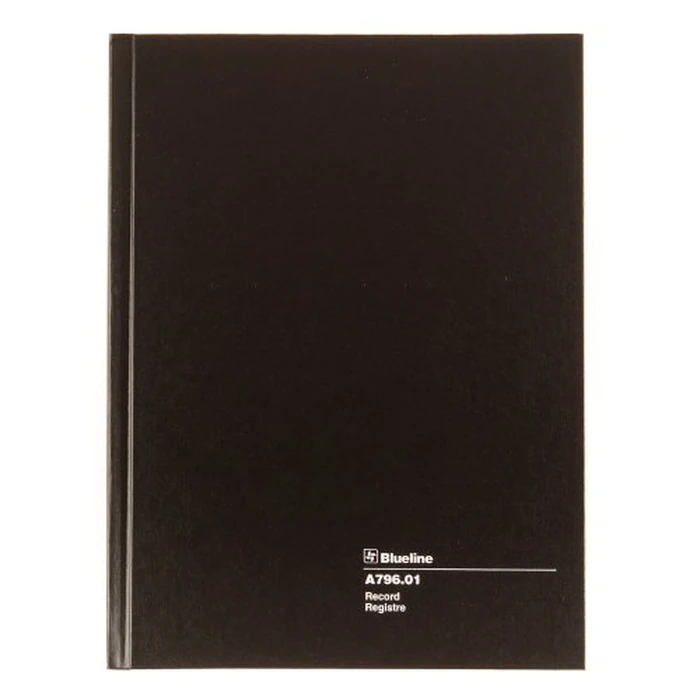 Blueline Record Book 10.25x7.69-Inch 200 Pages, Black (A796.01) by BLUELINE - Used - Acceptable condition - CA$6.97