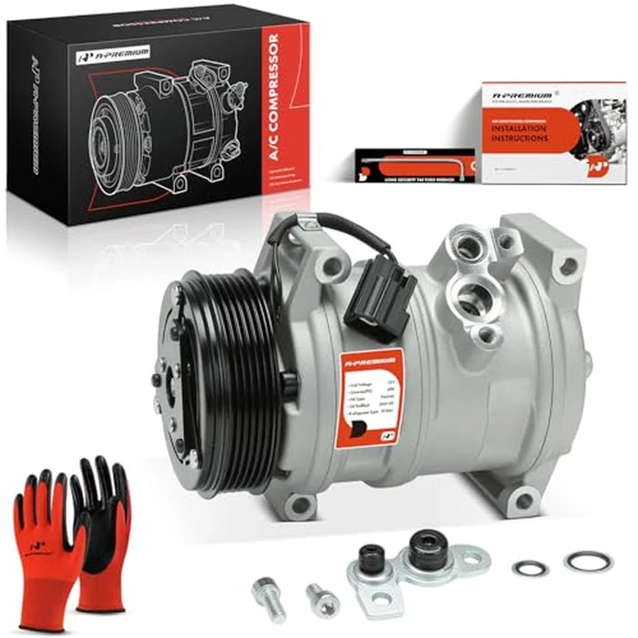 A-Premium A/C Compressor with Clutch Compatible with Chevrolet Traverse 2009-2012, GMC Acadia 2007-2012, Buick Enclave 2008-2012, Saturn Outlook 2007-2010 by A-Premium - Used - Like New condition