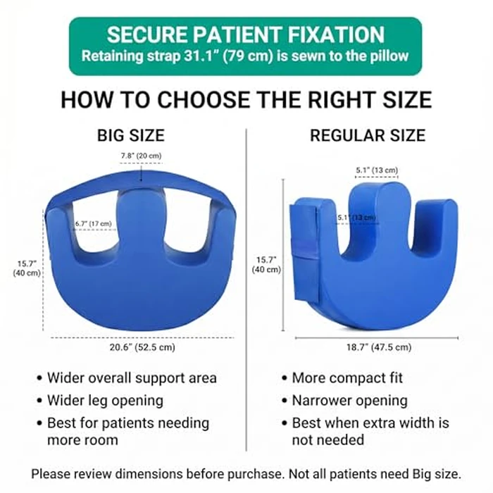 VitalEase Patient Turning Device, U-Shape Positioning Pillow, Waterproof PU Leather, Big Size, 20.6" Wide, Wider Leg Opening for in-Bed Care by VitalEase - Used - Very Good condition - US$50.90