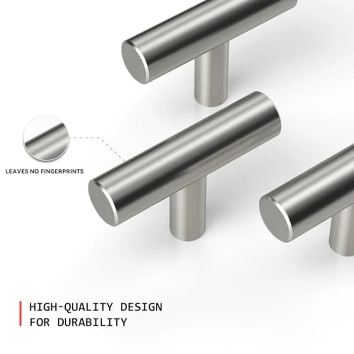 homdiy Cabinet Knobs Brushed Nickel Drawer Knobs Cabinet Door Knobs Single Hole T Knobs for Kitchen Cabinets 10 Pack by Homdiy - Image 5