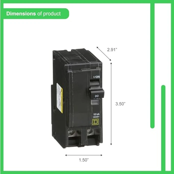 Square D by Schneider Electric Square D - QO290CP QO 90-Amp Two-Pole Circuit Breaker by Schneider Electric - Image 3