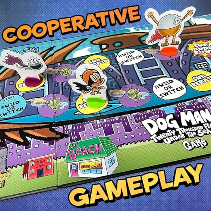 University Games, Dog Man Twenty Thousand Fleas Under The Sea, Board Game for Kids, Family Game Ages 6+, Based on Dav Pilkey Dog Man Books by University Games - Image 4