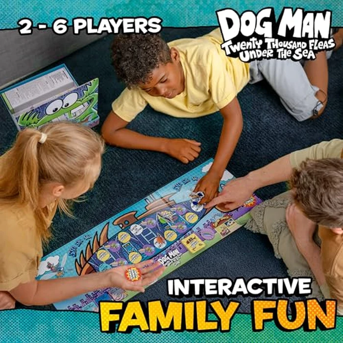 University Games, Dog Man Twenty Thousand Fleas Under The Sea, Board Game for Kids, Family Game Ages 6+, Based on Dav Pilkey Dog Man Books by University Games - Image 6