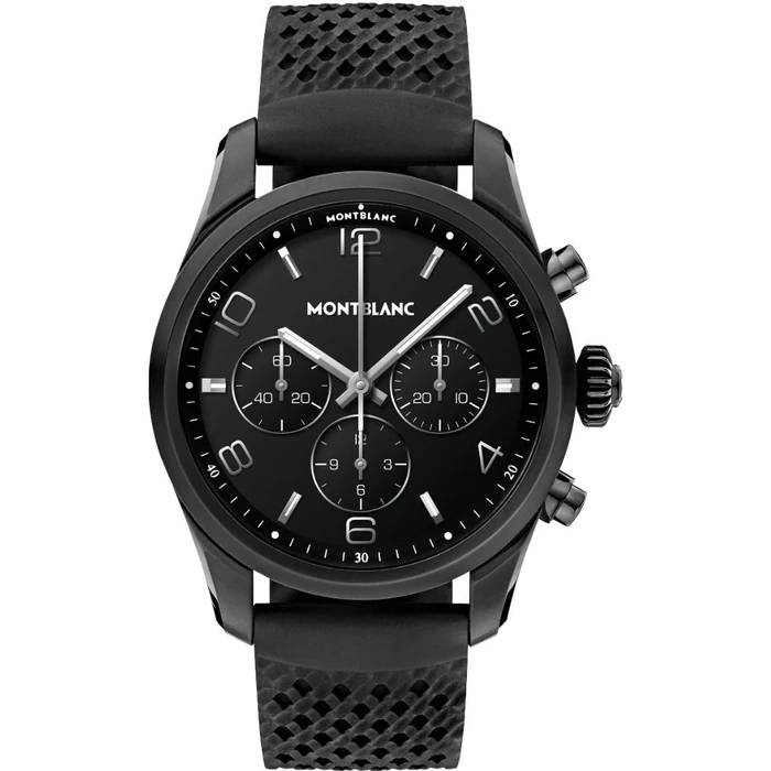 Montblanc Summit 2+ Luxury Smartwatch - 8GB - 43.5mm - Black Stainless Steel Case with Black Rubber Sport Band by Montblanc - Refurbished - Premium condition - US$322.99
