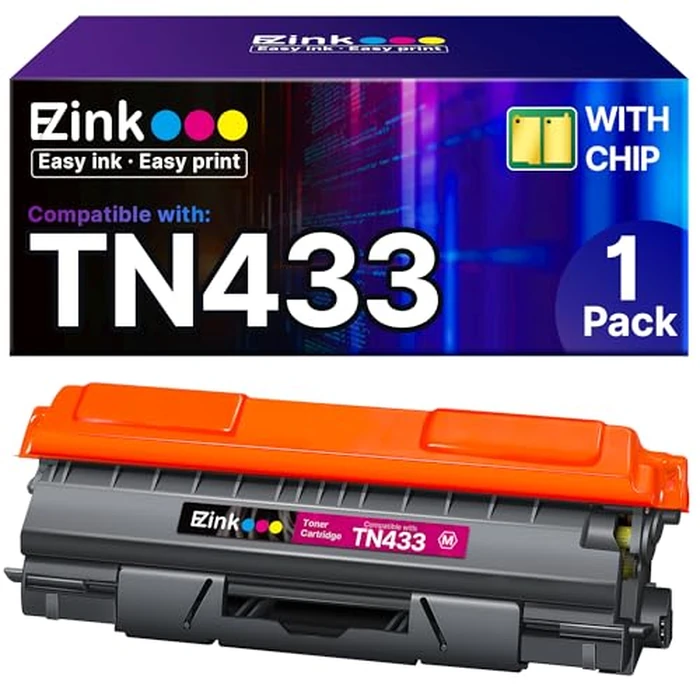 E-Z Ink Compatible Toner Cartridge Replacement for Brother TN-433 TN433 TN433bk TN431 Compatible with HL-L8260CDW HL-L8360CDW MFC-L8610CDW MFC-L8900CDW (1 Magenta, 1 Pack) by E-Z Ink - Used - Like New condition