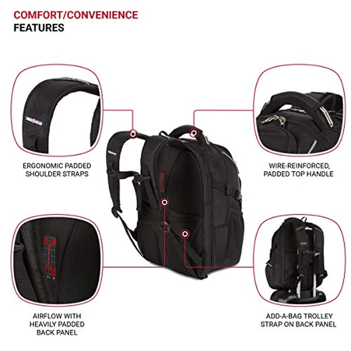 SwissGear SA6752.Black TSA Friendly ScanSmart Laptop Backpack, Fits Most 18" Laptops and Tablets by SwissGear - Image 2