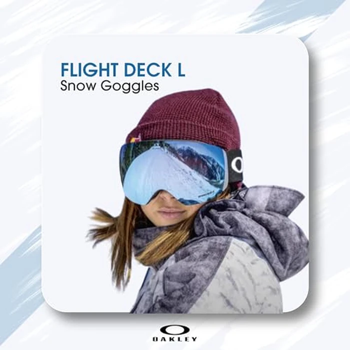 Oakley Flight Deck L OO7050 Black/Sapphire Ski Goggles for Men for Women Spare Prizm Clear Lens+ Bundle Accessory Leash Kit, Microfiber Pouch by Oakley - Image 6