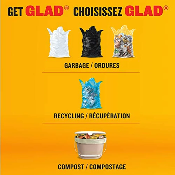 Glad Clear Garbage Bags - Extra-Large 135 Litres - 20 Trash Bags, Made in Canada of Global Components by Glad - Image 5