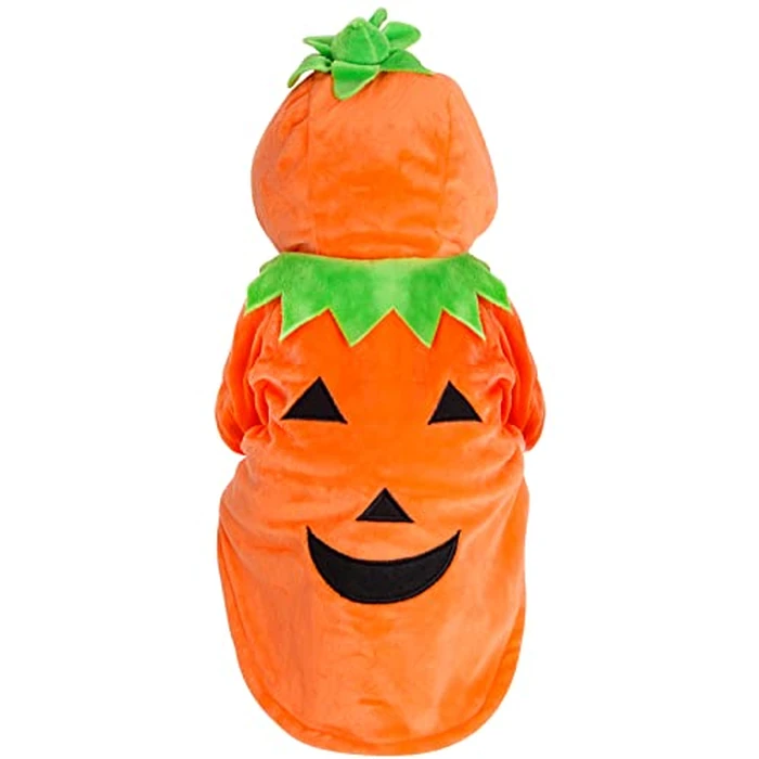 Pumpkin Costumes for Dogs, Halloween Costume for Dogs Small, Pet Cosplay Dress, Puppy Warm Outfits Fleece Hoodie, (M for 5.5~8.0 lbs) by Hmxpls - Image 6