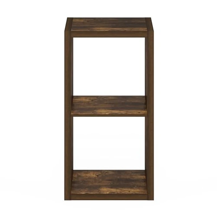 Furinno Cubicle Book Shelf, 2-Cube Thick Frame Bookshelf, Horizontally & Vertically Reversible Bookcase with Open Back, 14.6 x 15.9 x 30, for Living Room, Bedroom, Home Office, Amber Pine by Furinno - Image 9