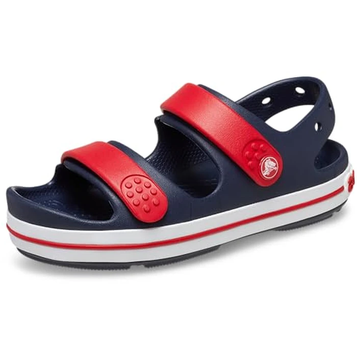 Crocs 209423-4OT-J6 Crocband Cruiser Sandal K Nv/Vr Navy/Varsity Red by Crocs - Used - Like New condition